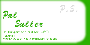 pal suller business card